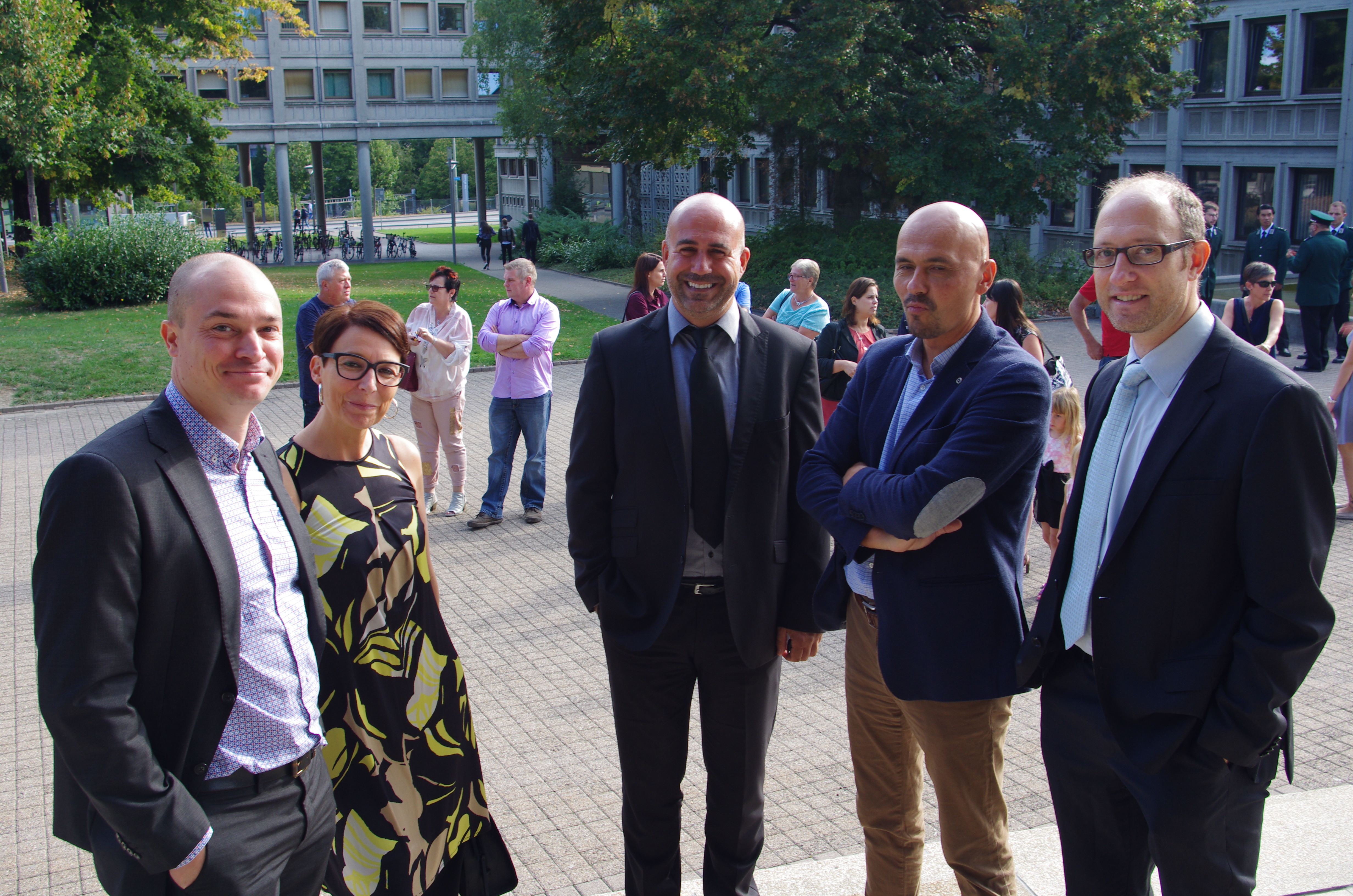 Expert_innen D. Lembrée, C. Renaville, A. Broccard, R. Brossard und Gast Ph. Curdy